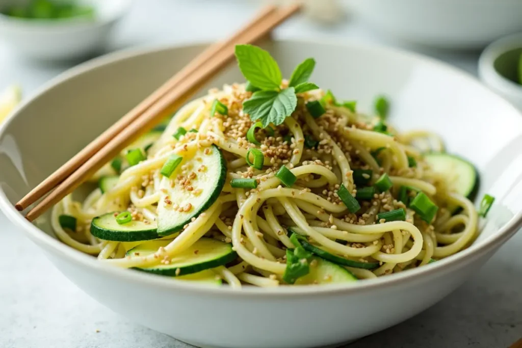 cold noodles with zucchini​