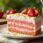 Tropical No-Bake Strawberry Cake